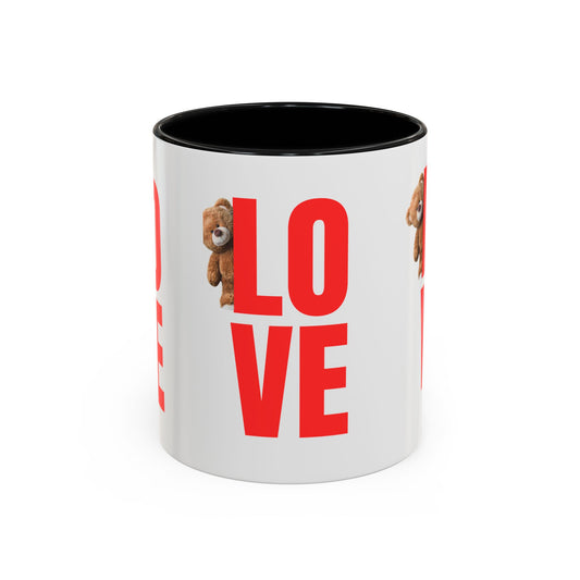 Personalized Love Teddy Bear Coffee Mug - Perfect Gift for Valentine's Day & Special Occasions