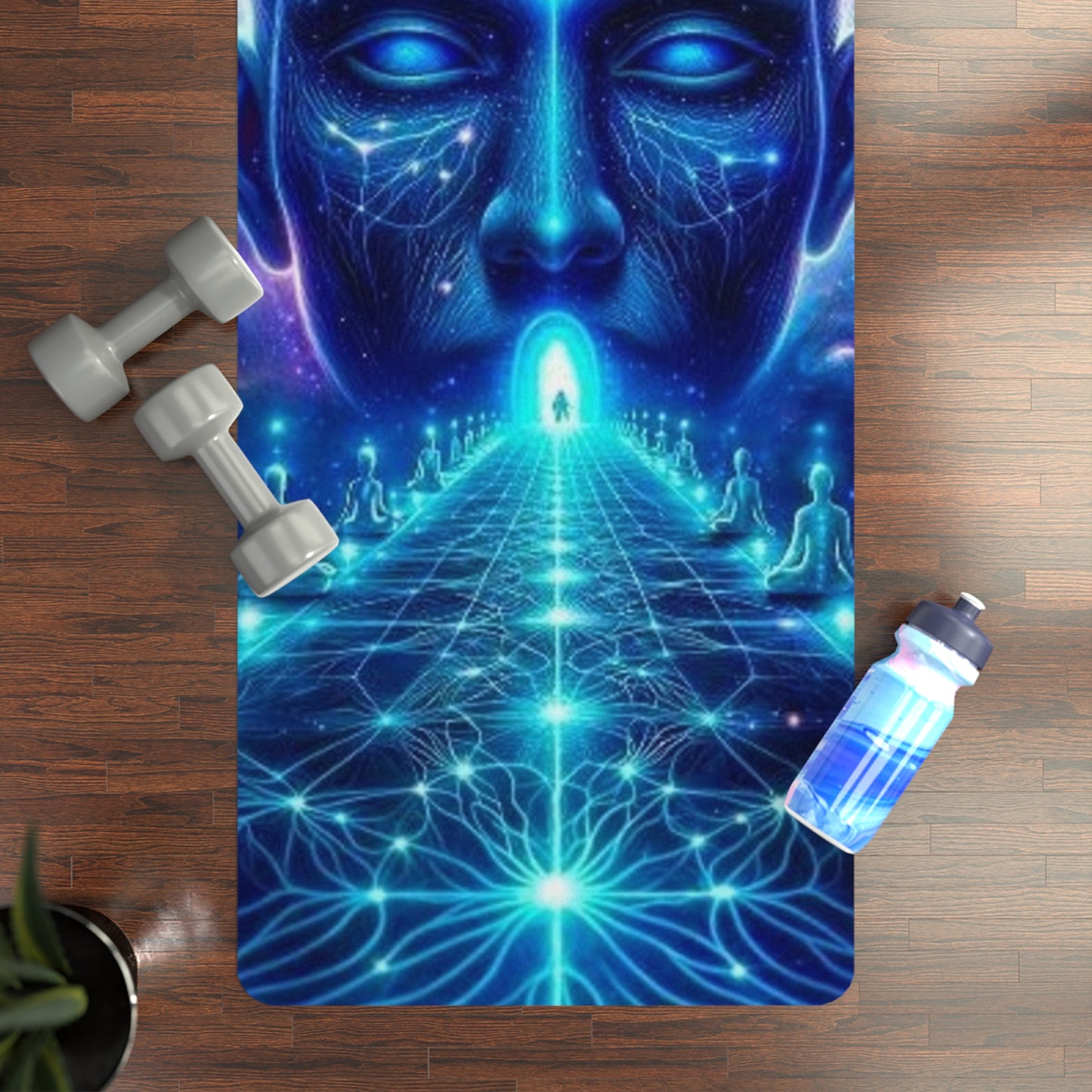 Mystical Rubber Yoga Mat with Third Eye Design | Ideal for Meditation & Yoga Practice