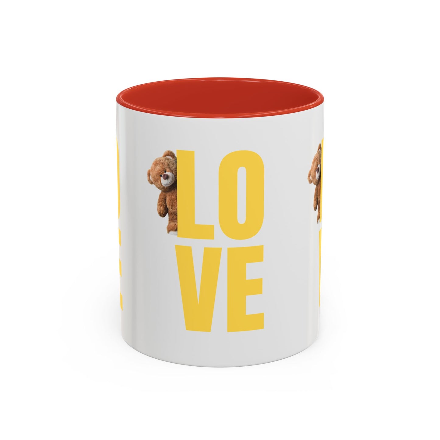 Love Bear Accent Coffee Mug - Perfect for Gifting on Holidays and Celebrations