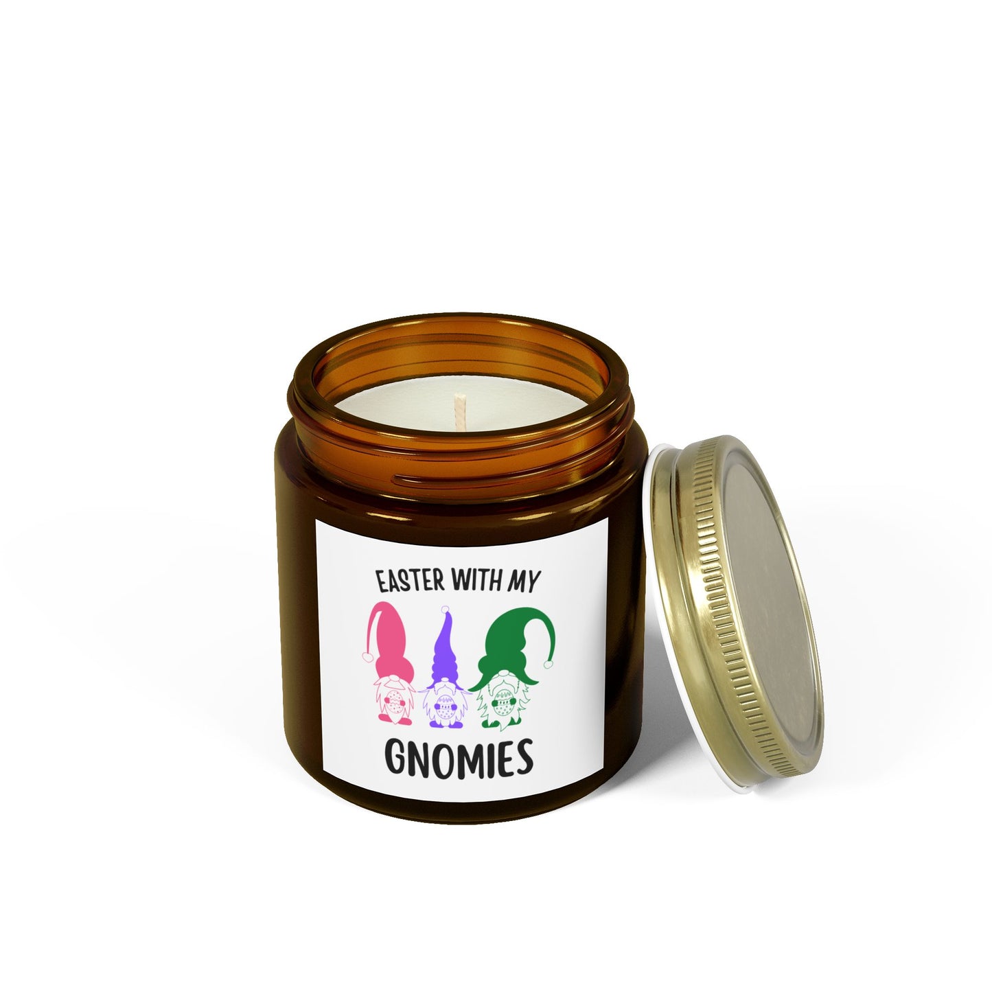 Easter Gnomies Scented Candles - Coconut Apricot Wax (4oz, 9oz)