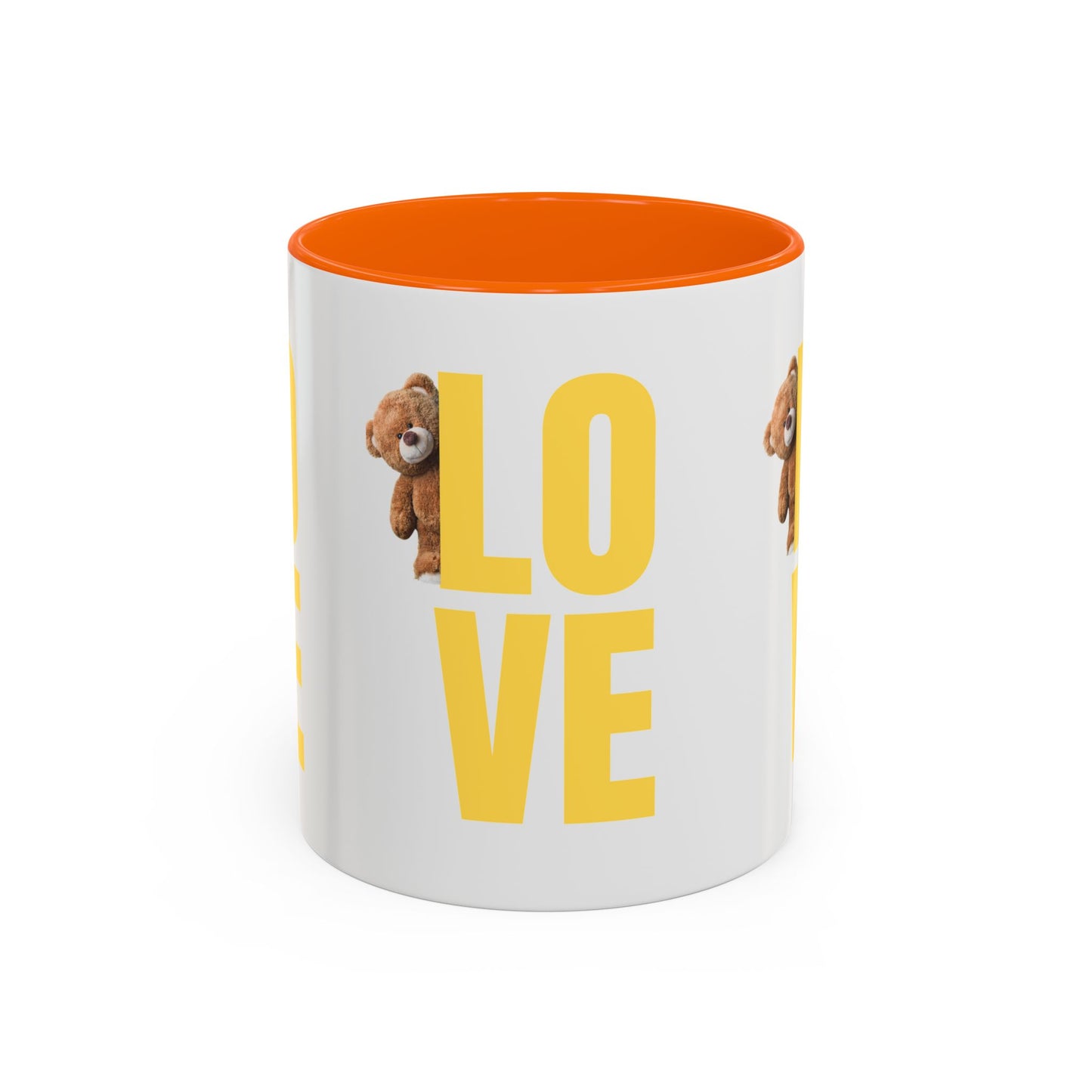 Love Bear Accent Coffee Mug - Perfect for Gifting on Holidays and Celebrations