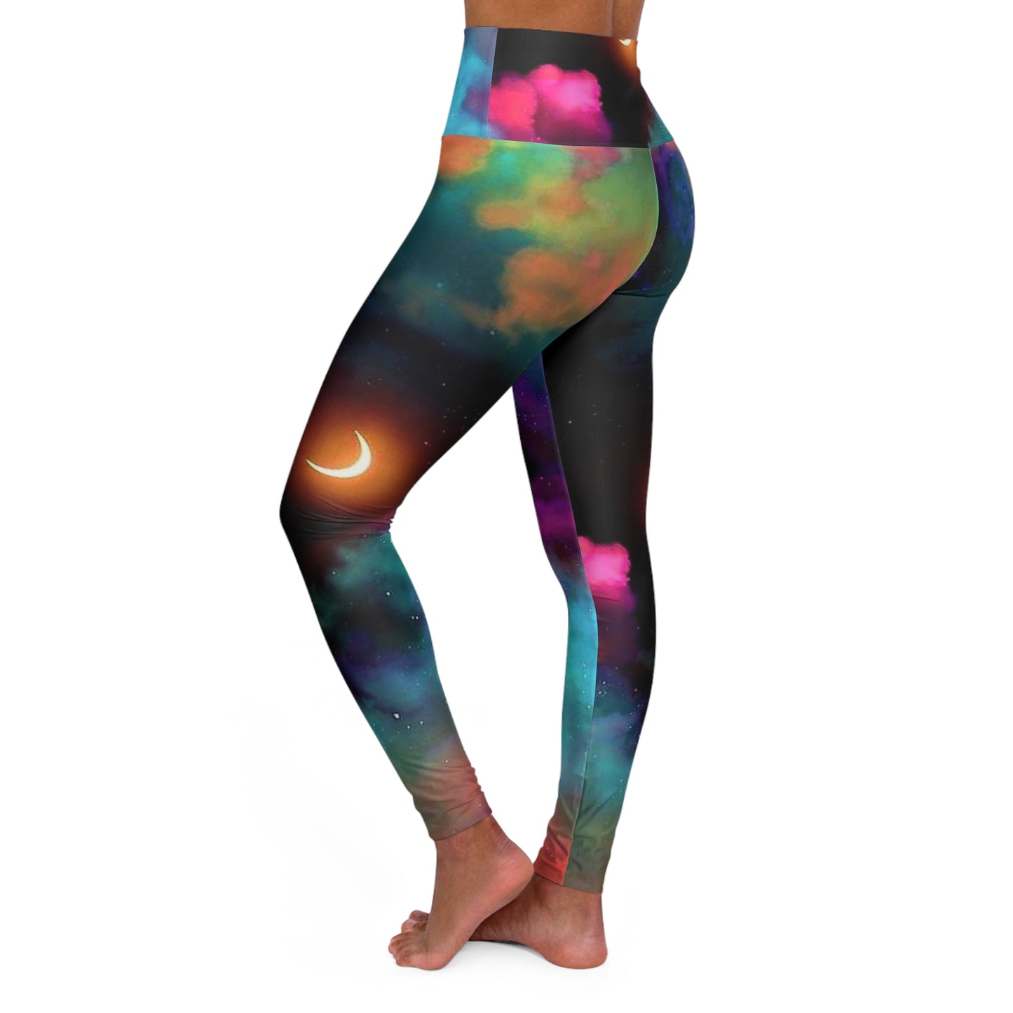 Galaxy Print High Waisted Yoga Leggings - Comfortable Activewear for Yoga & Fitness