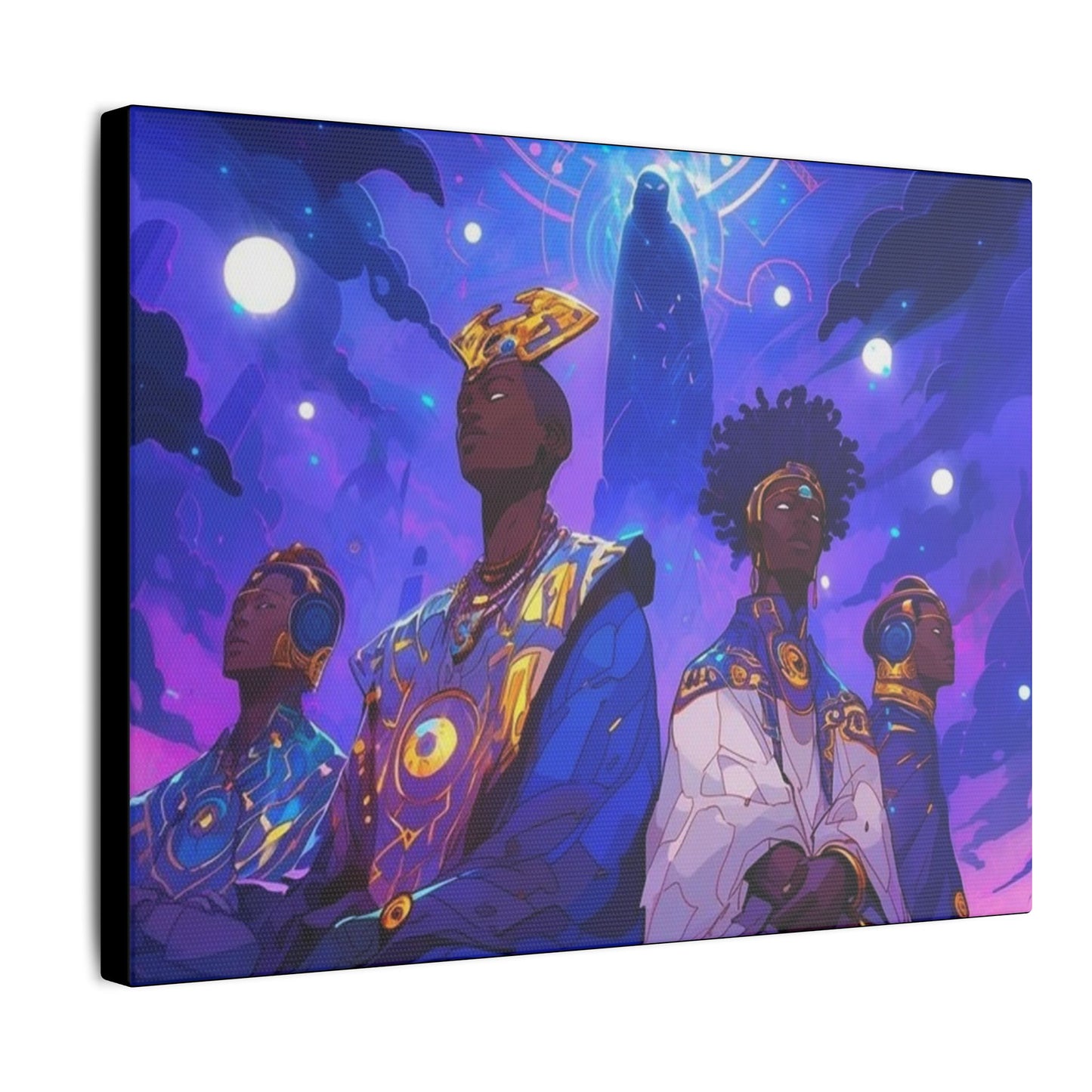 Cosmic Hero Stretched Canvas Art - Vibrant Wall Decor for Modern Spaces