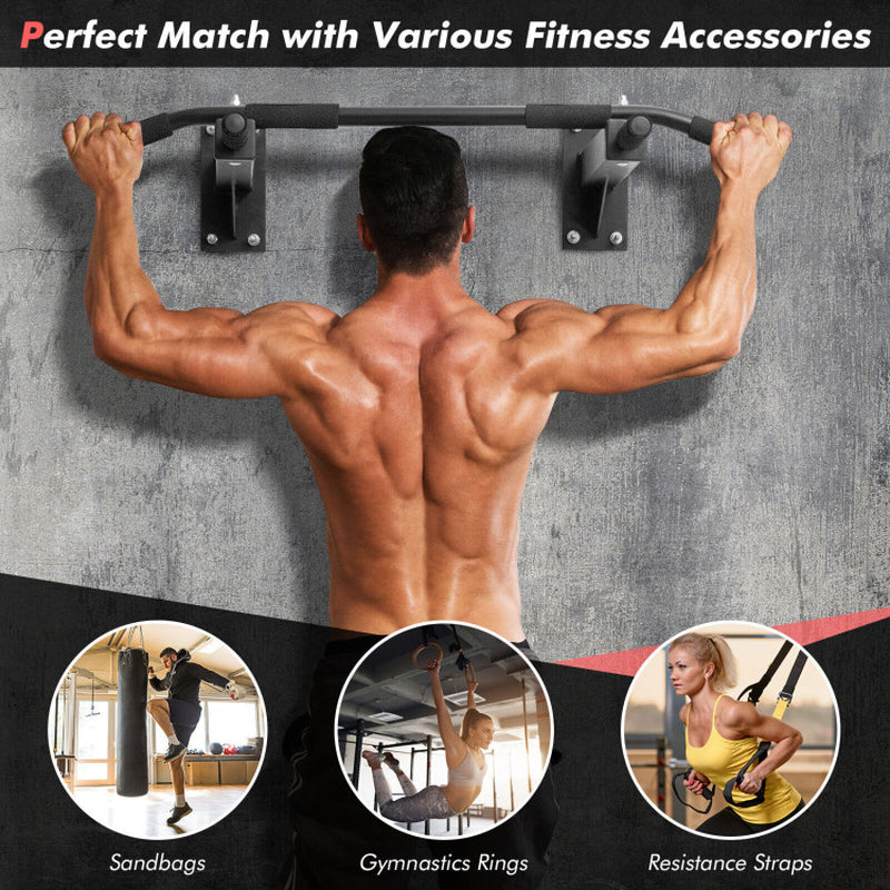 Wall Mounted Multi-Grip Pull up Bar with Foam Handgrips