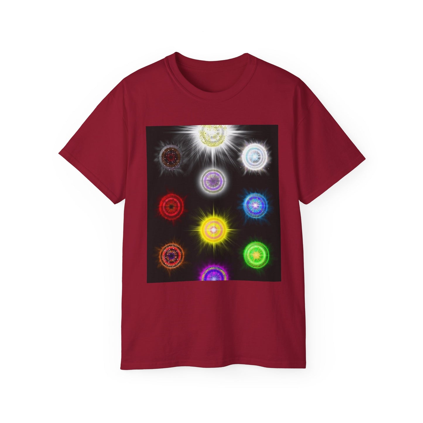 Chakra Energy Graphic Tee | Spiritual Apparel, Yoga Gift, Meditation Shirt, Colorful Unisex Wear, Gifts for Her & Him