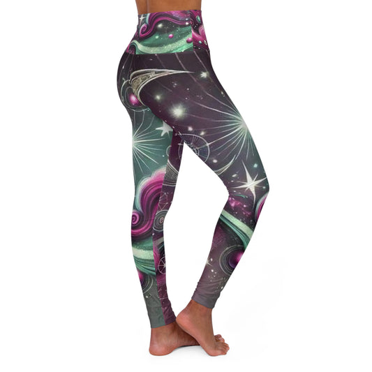 Cosmic High Waisted Yoga Leggings - Stylish & Comfortable Activewear for Yoga Enthusiasts