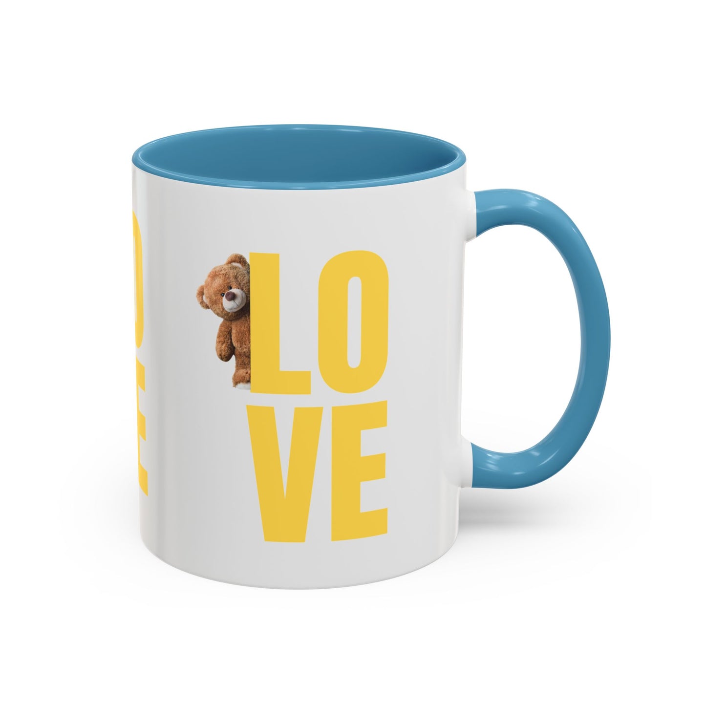 Love Bear Accent Coffee Mug - Perfect for Gifting on Holidays and Celebrations