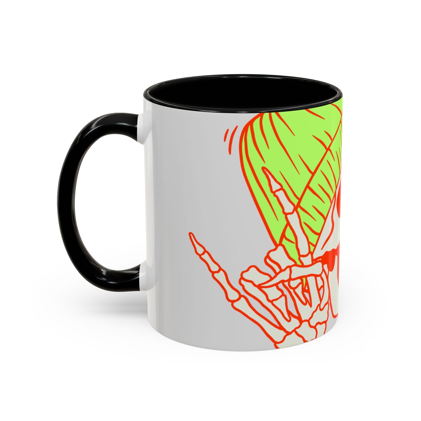 Bright Skull Coffee Mug - Coffee is Life, Cool Mug, Unique Gift, Colorful Drinkware, Goth Aesthetic, Halloween, Everyday Use