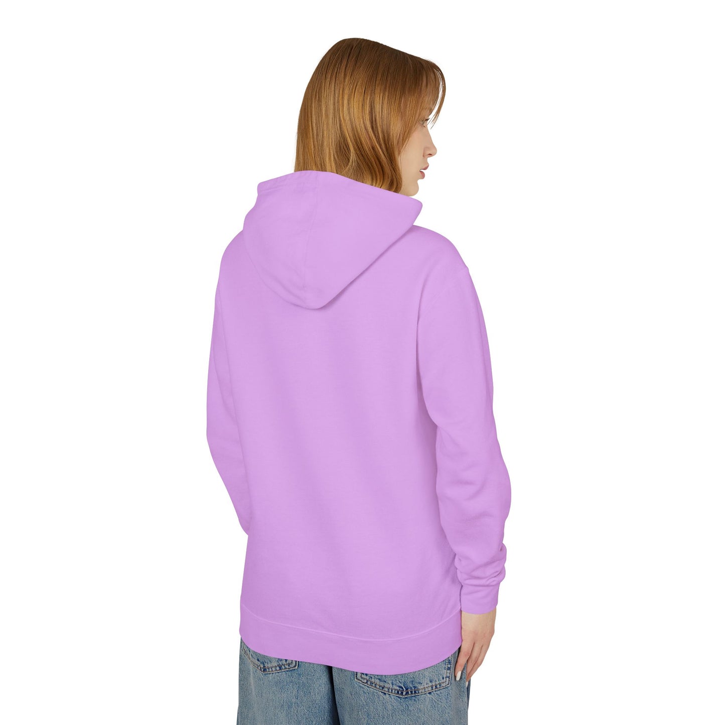 Pink Leaf Unisex Lightweight Hooded Sweatshirt - Trendy Graphic Hoodie