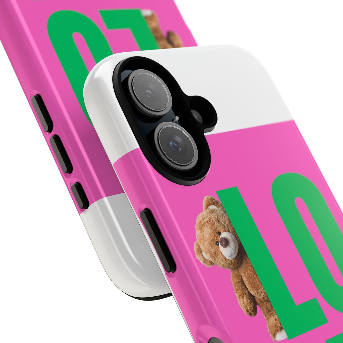 Cute Love Phone Case - Pink Bear Design | Tough Cases