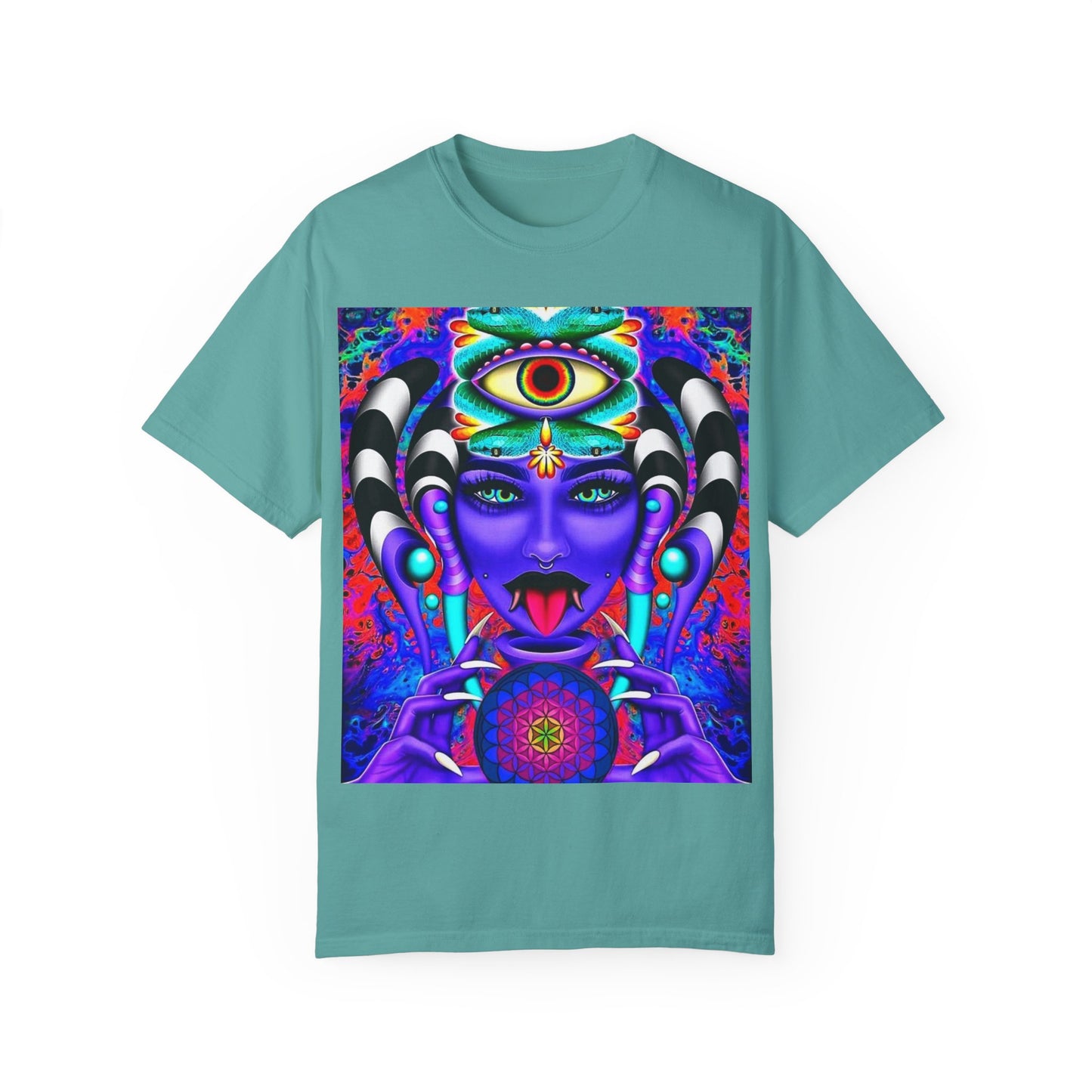 Psychedelic Goddess Unisex T-Shirt - Colorful Spiritual Art Tee