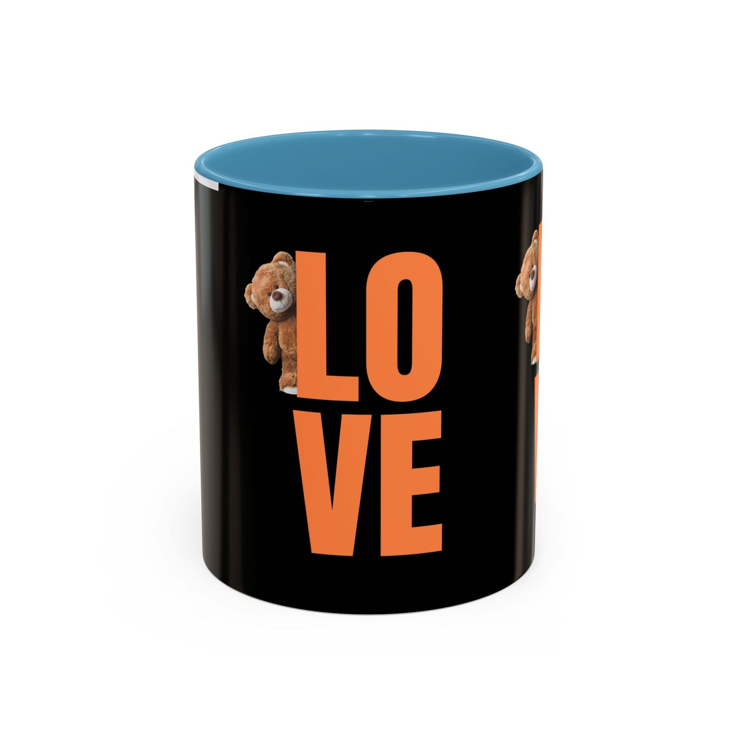 Love Bear Accent Coffee Mug - Cute 11oz & 15oz Gift for Friends & Family