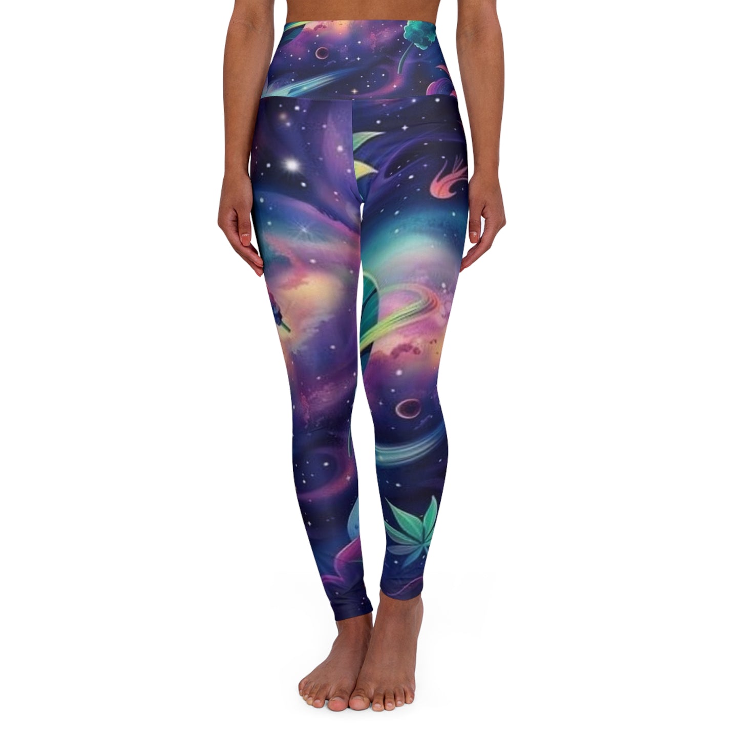 High Waisted Yoga Leggings (AOP)