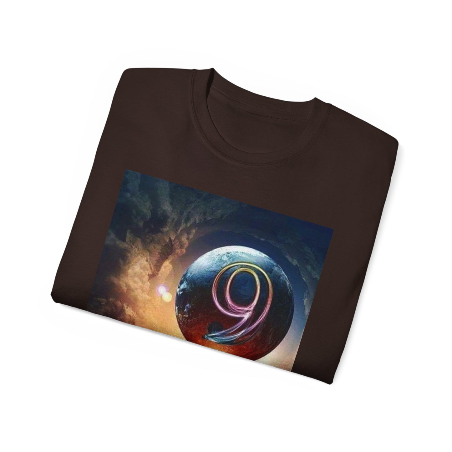 Cosmic 9 Graphic Tee, Unisex Earth Universe Cotton Shirt, Perfect for Space Lovers, Gift for Birthdays, Casual Wear, Sci-Fi Apparel