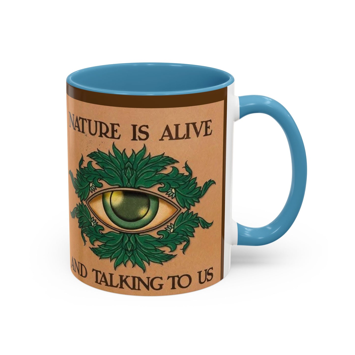 Nature-Inspired Accent Coffee Mug, Eco-Friendly Gift, Eye-Catching Design, Perfect for Nature Lovers, Meditation, Self-Care