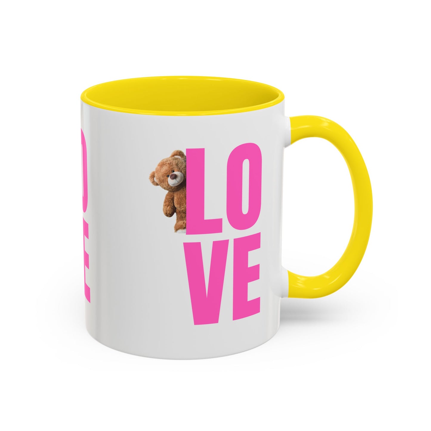 Cute Teddy Bear Love Mug - 11oz & 15oz Accent Coffee Cup