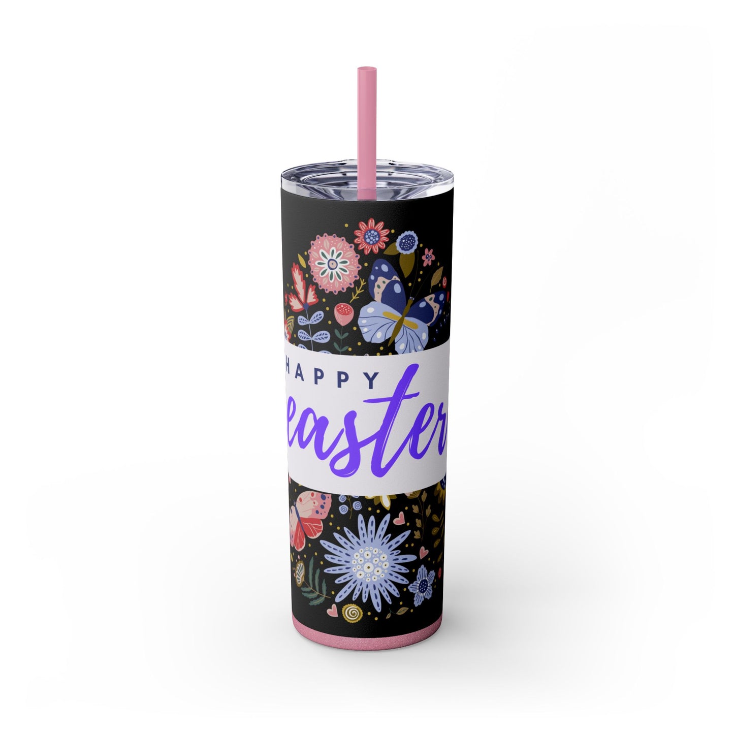 Skinny Tumbler with Straw, 20oz easter