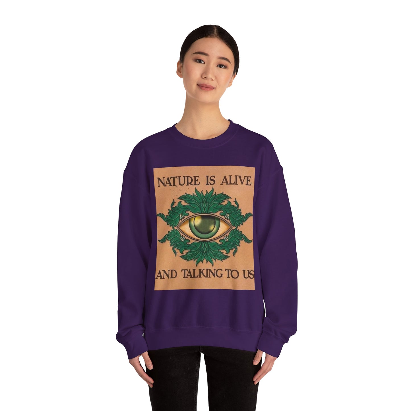 Nature Talk Crewneck Sweatshirt - Outdoor Lover, Earth Day Gift, Wilderness Apparel, Hiking Top, Eco-Friendly Jumper