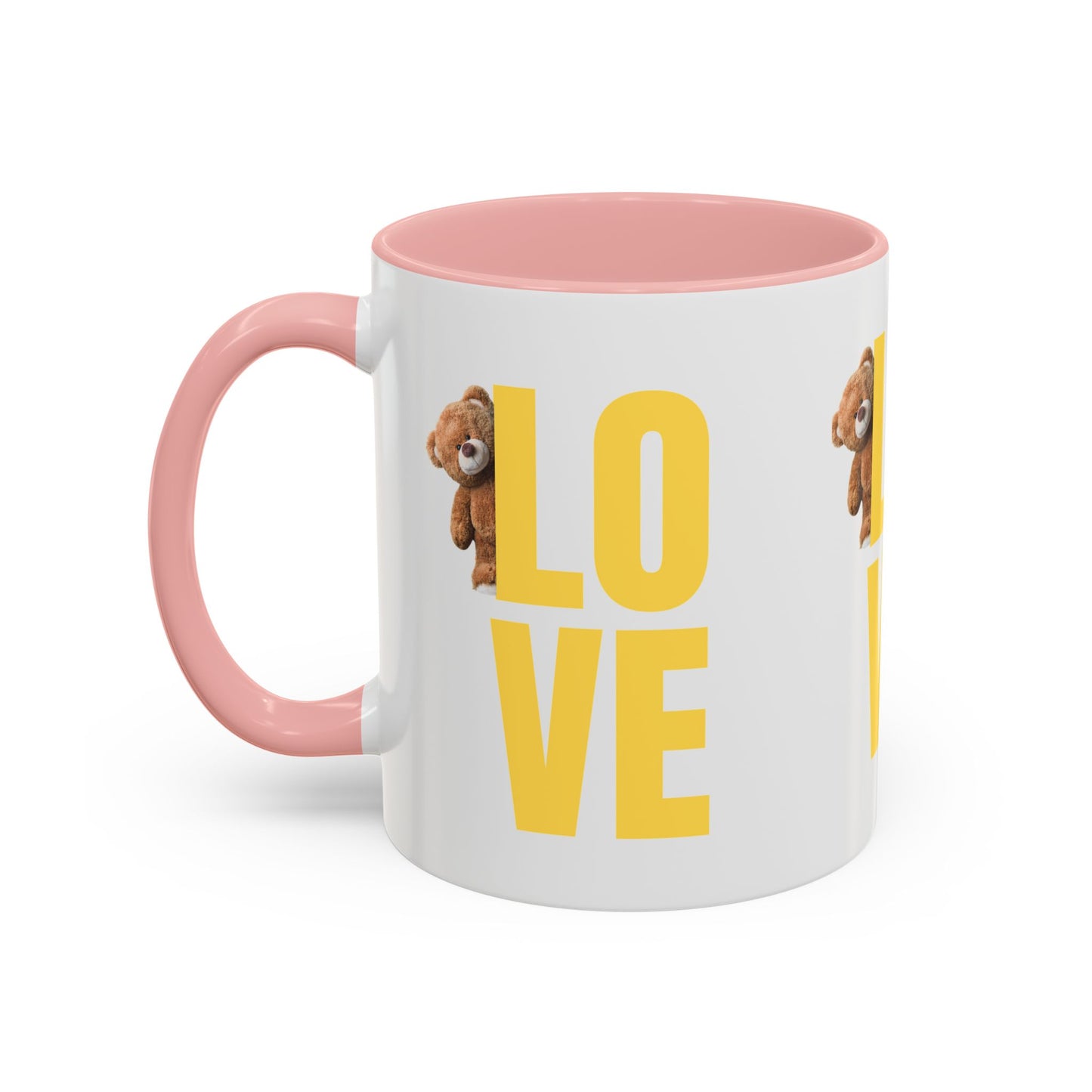 Love Bear Accent Coffee Mug - Perfect for Gifting on Holidays and Celebrations