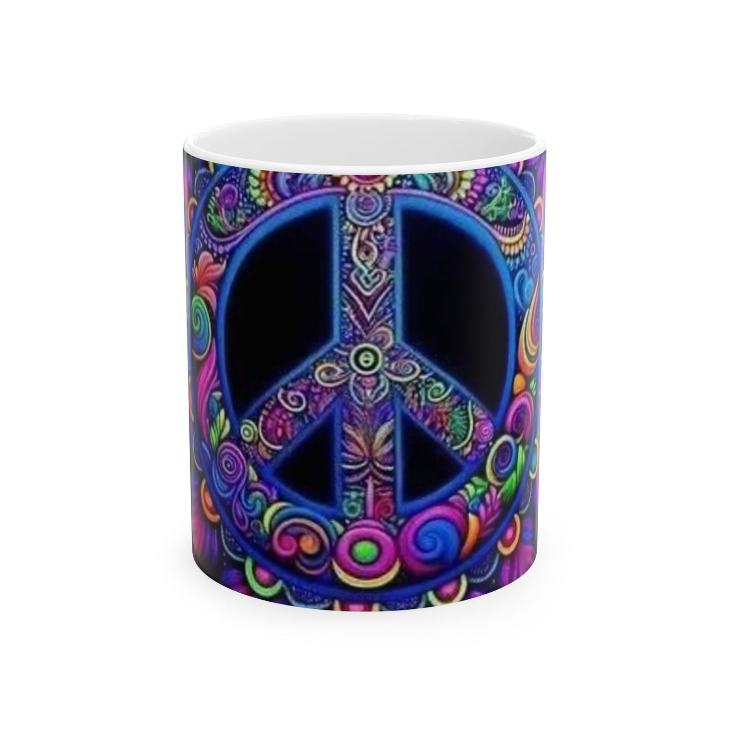 Colorful Peace & Unity Ceramic Mug - 11oz & 15oz