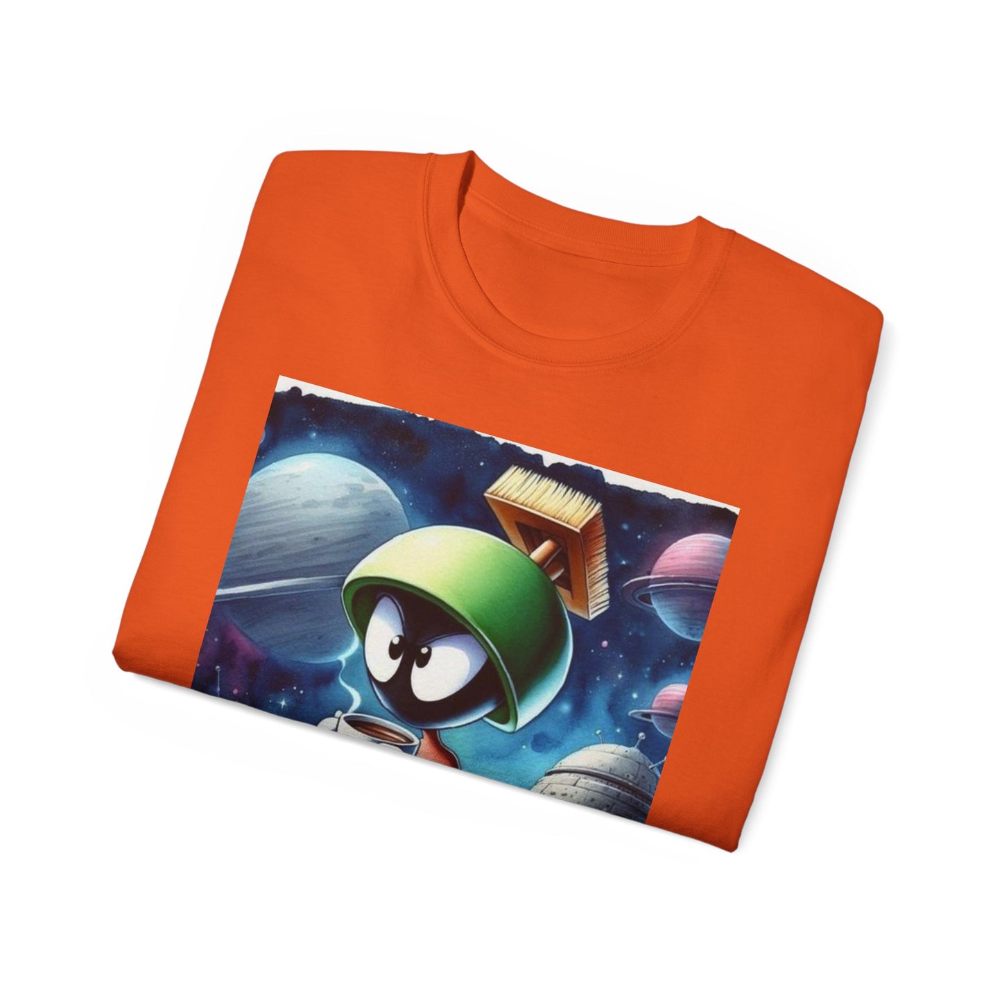 Retro Space Cat Tee - Unisex Ultra Cotton T-Shirt with Marvin the Martian Design