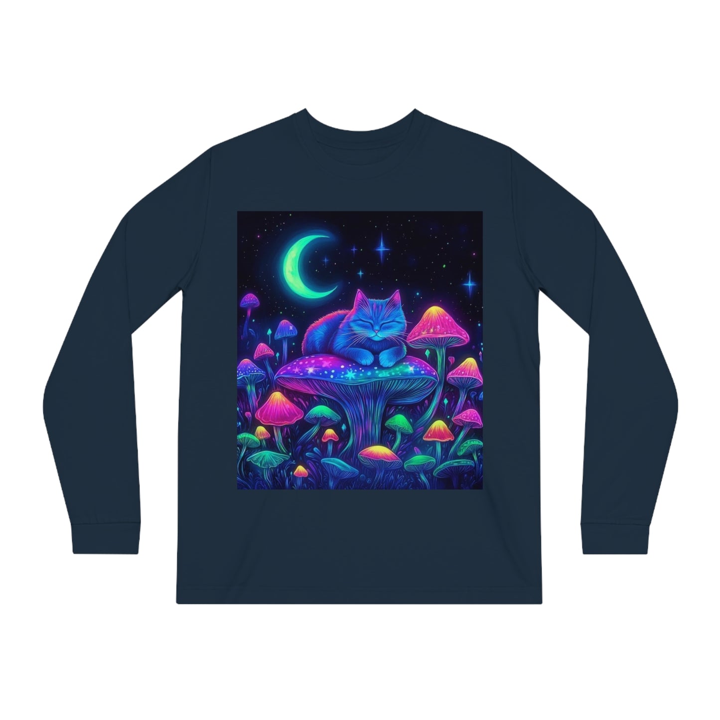 Cosmic Cat Long Sleeve Tee - Organic & Unique Design