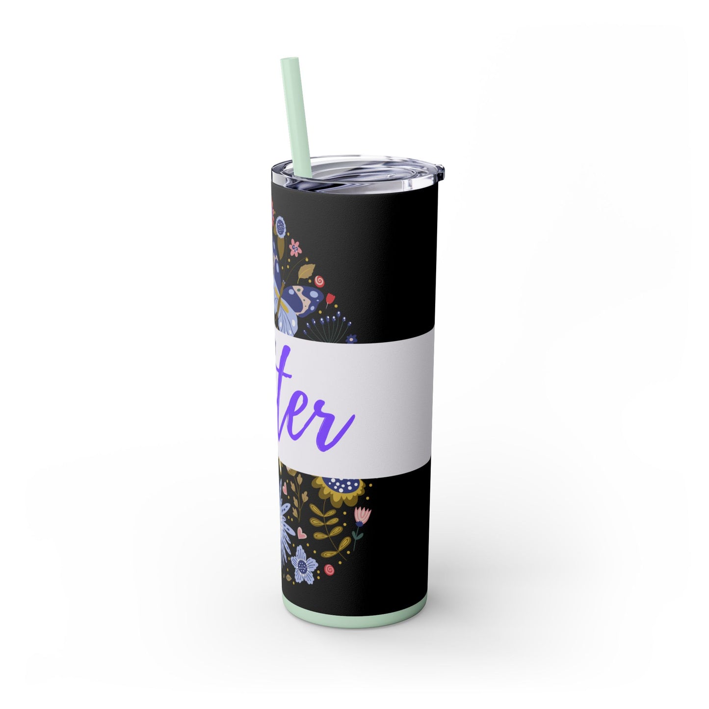 Skinny Tumbler with Straw, 20oz easter