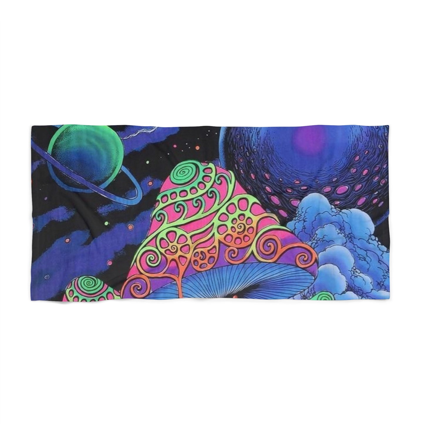 Psychedelic Universe Beach Towel - Vibrant Cosmic Design for Summer Fun