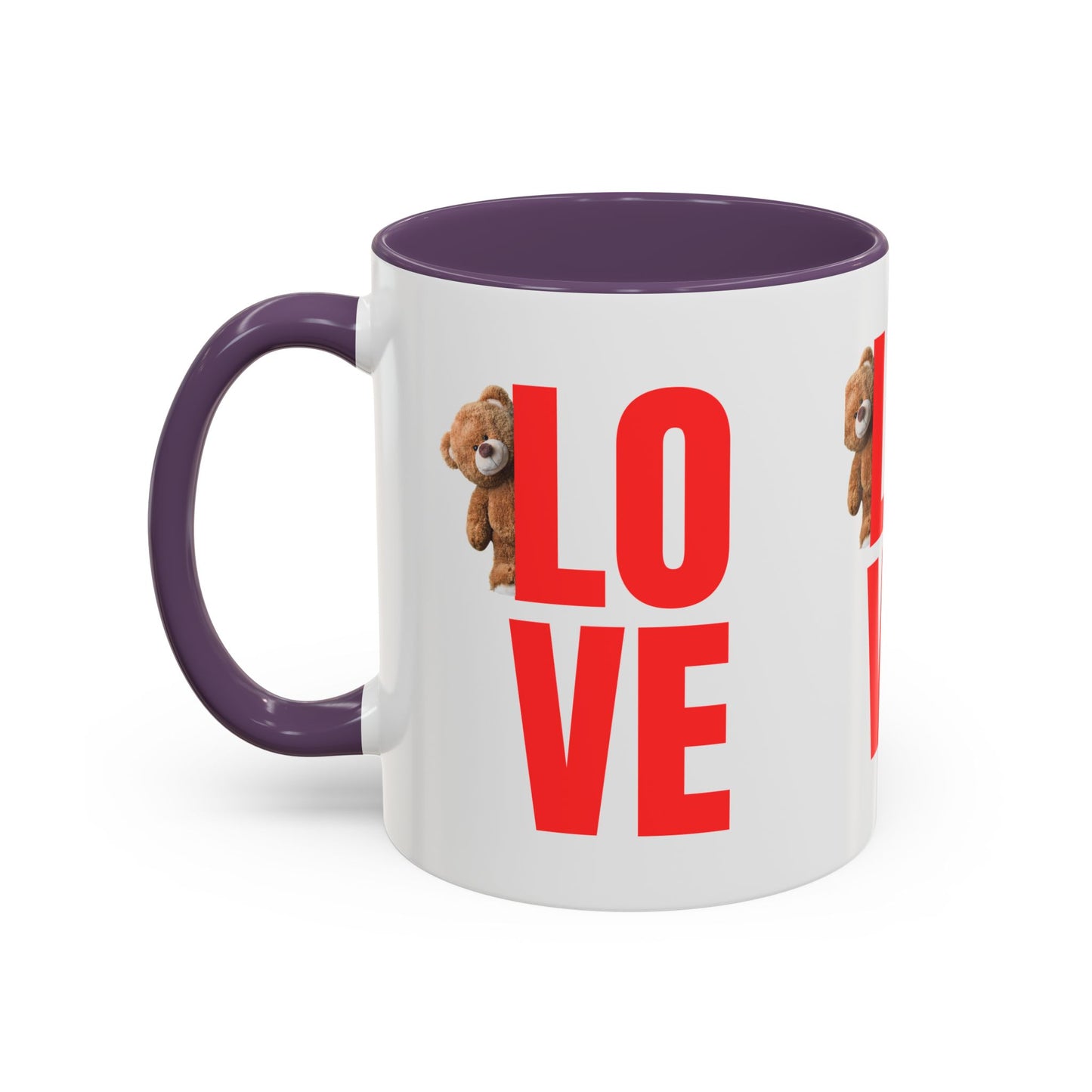 Personalized Love Teddy Bear Coffee Mug - Perfect Gift for Valentine's Day & Special Occasions