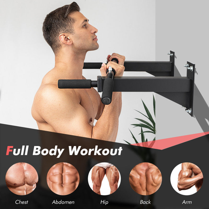 Wall Mounted Multi-Grip Pull up Bar with Foam Handgrips