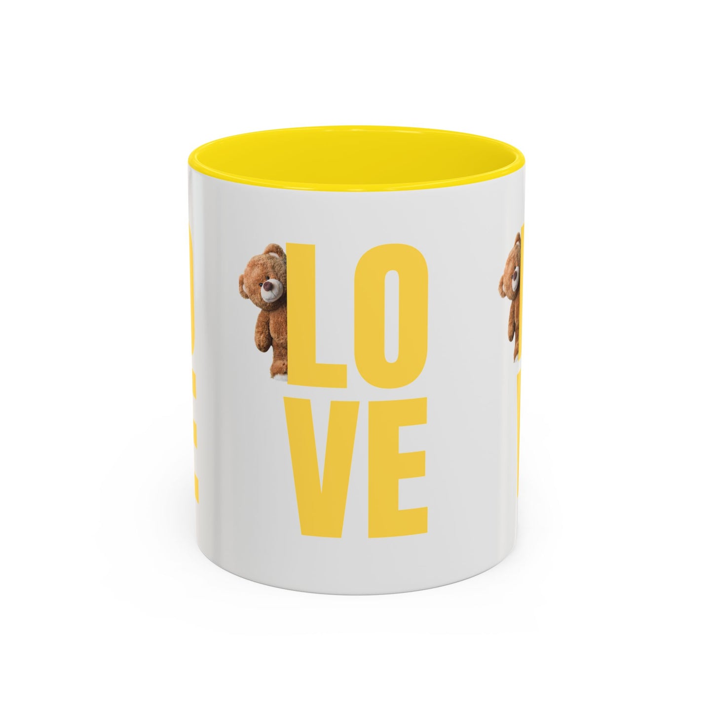 Love Bear Accent Coffee Mug - Perfect for Gifting on Holidays and Celebrations