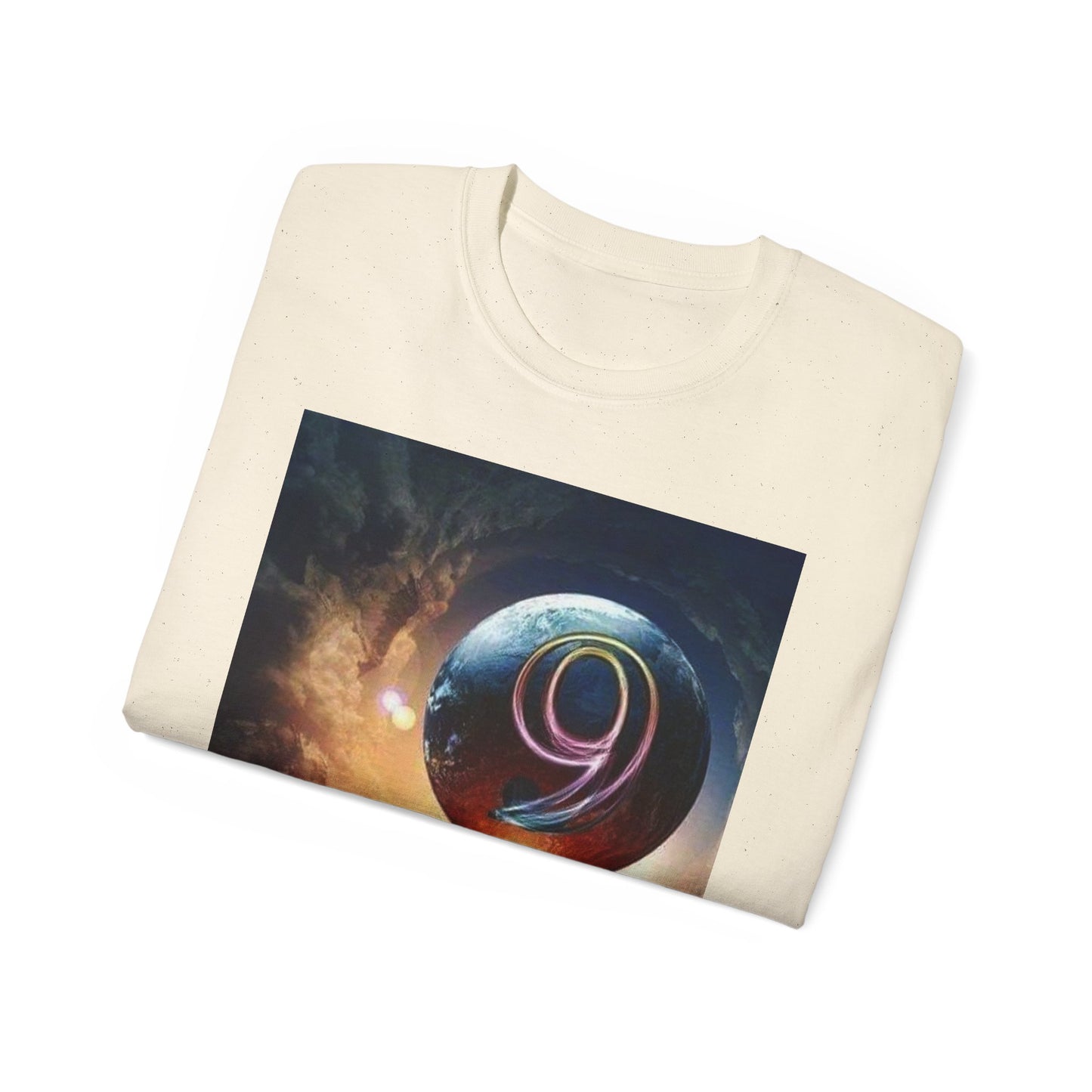 Cosmic 9 Graphic Tee, Unisex Earth Universe Cotton Shirt, Perfect for Space Lovers, Gift for Birthdays, Casual Wear, Sci-Fi Apparel