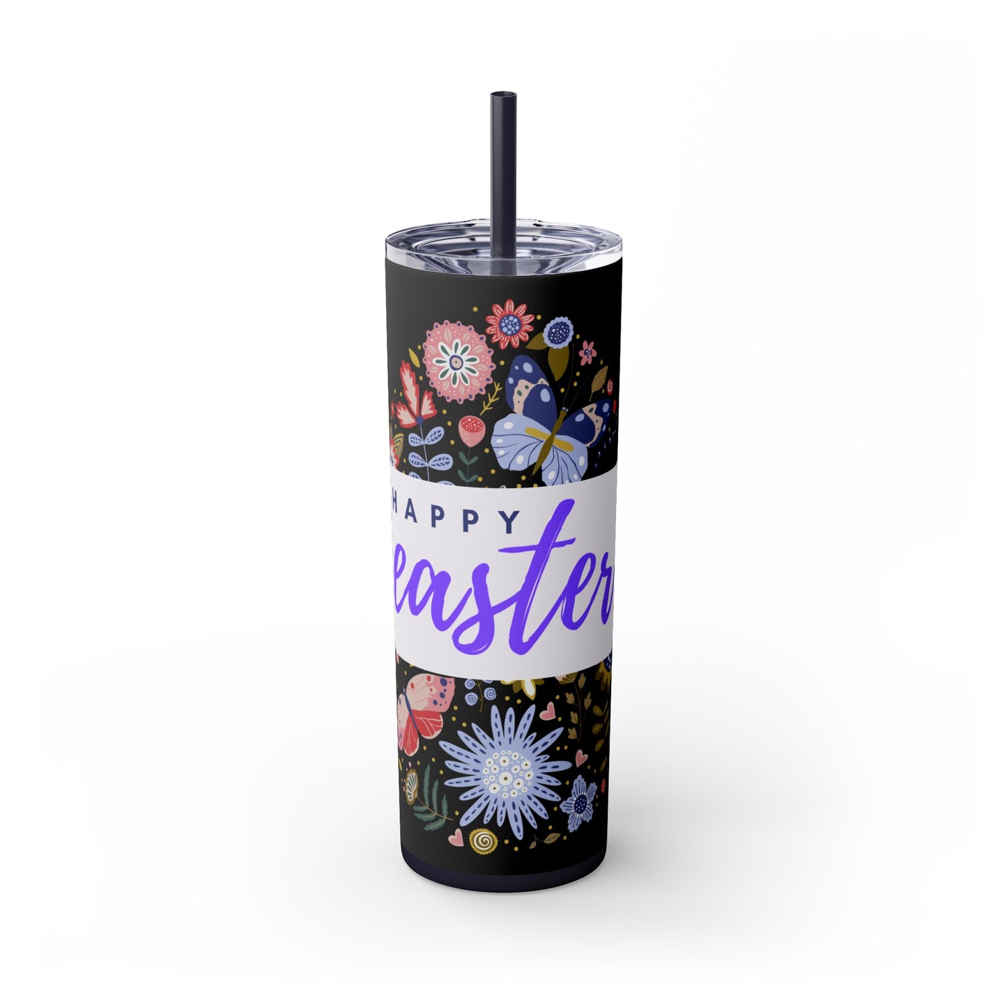 Skinny Tumbler with Straw, 20oz easter