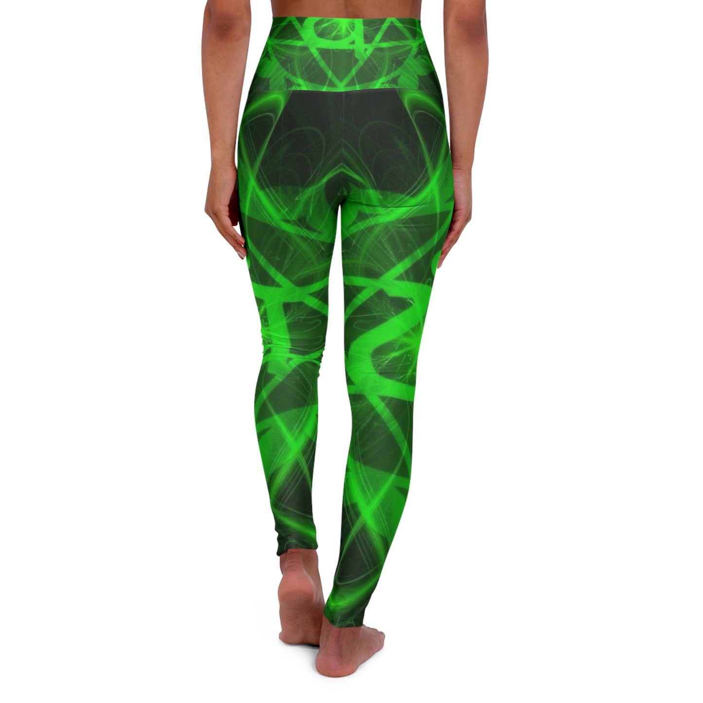 Neon Green High Waisted Yoga Leggings | Trendy Activewear, Fitness Pants, Gift for Yogis, Athleisure, Workout Leggings