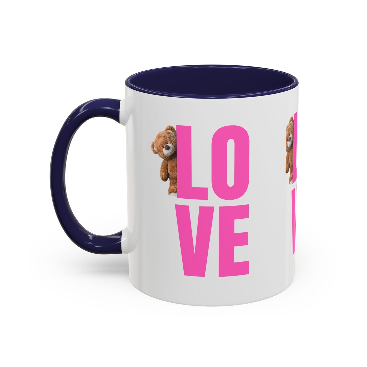 Cute Teddy Bear Love Mug - 11oz & 15oz Accent Coffee Cup