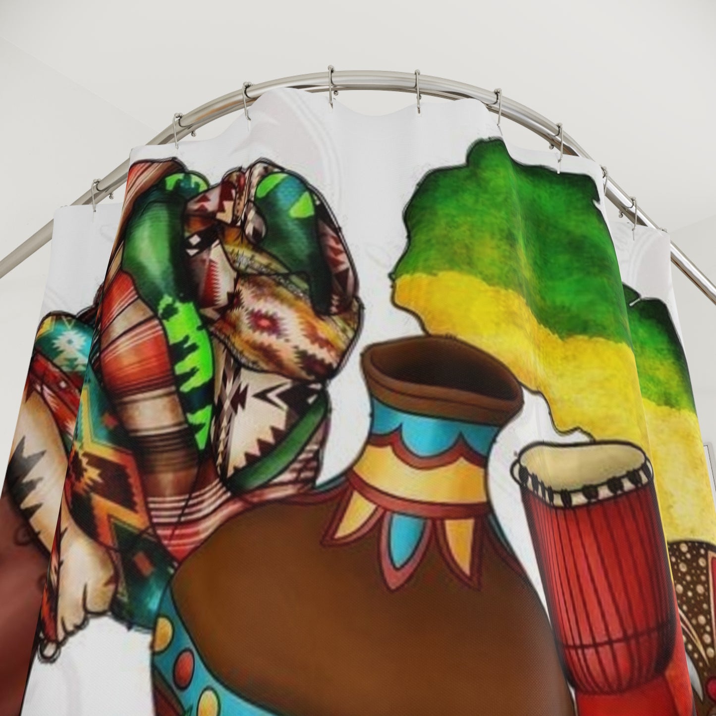 Cultural Vibe Shower Curtain - "Do It For The Culture" African Print Decor