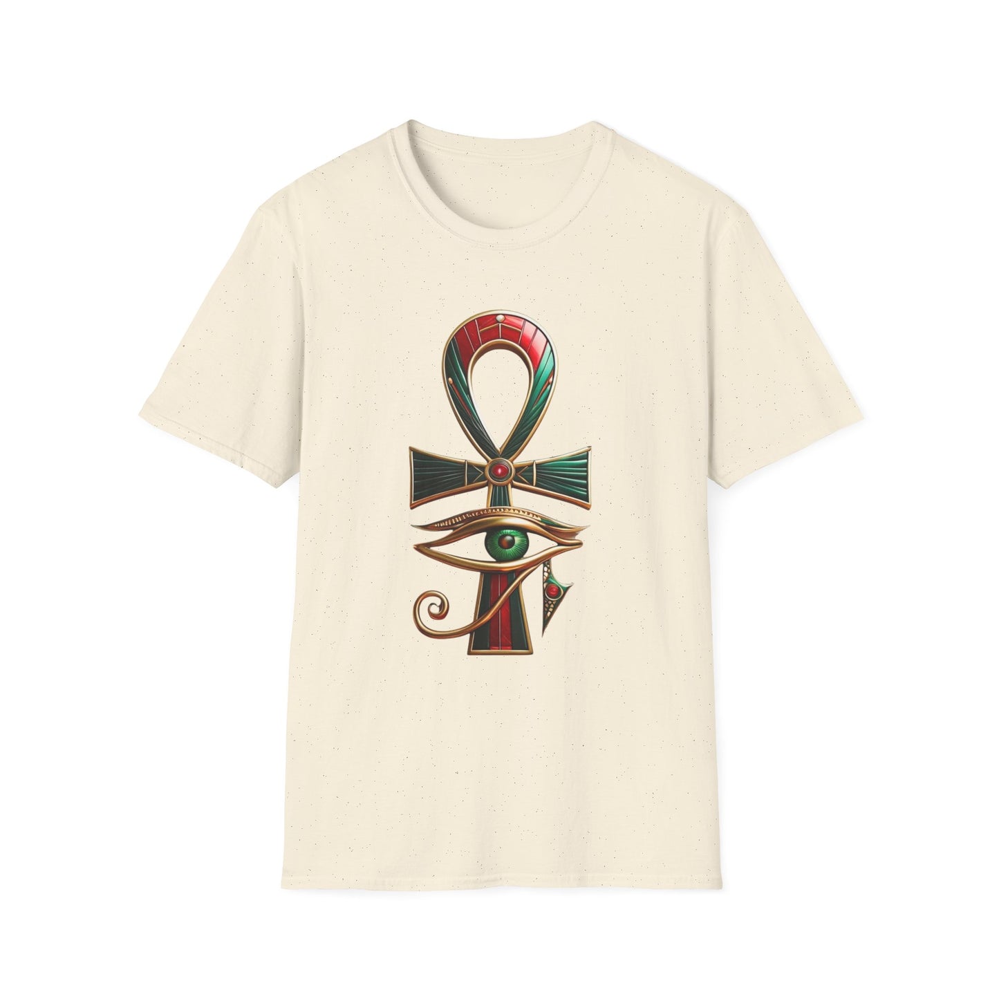 Egyptian Ankh Graphic T-Shirt, Unisex Tee, Bohemian Style Shirt, Gift for Him, Her, Spiritual Fashion, Festival Wear