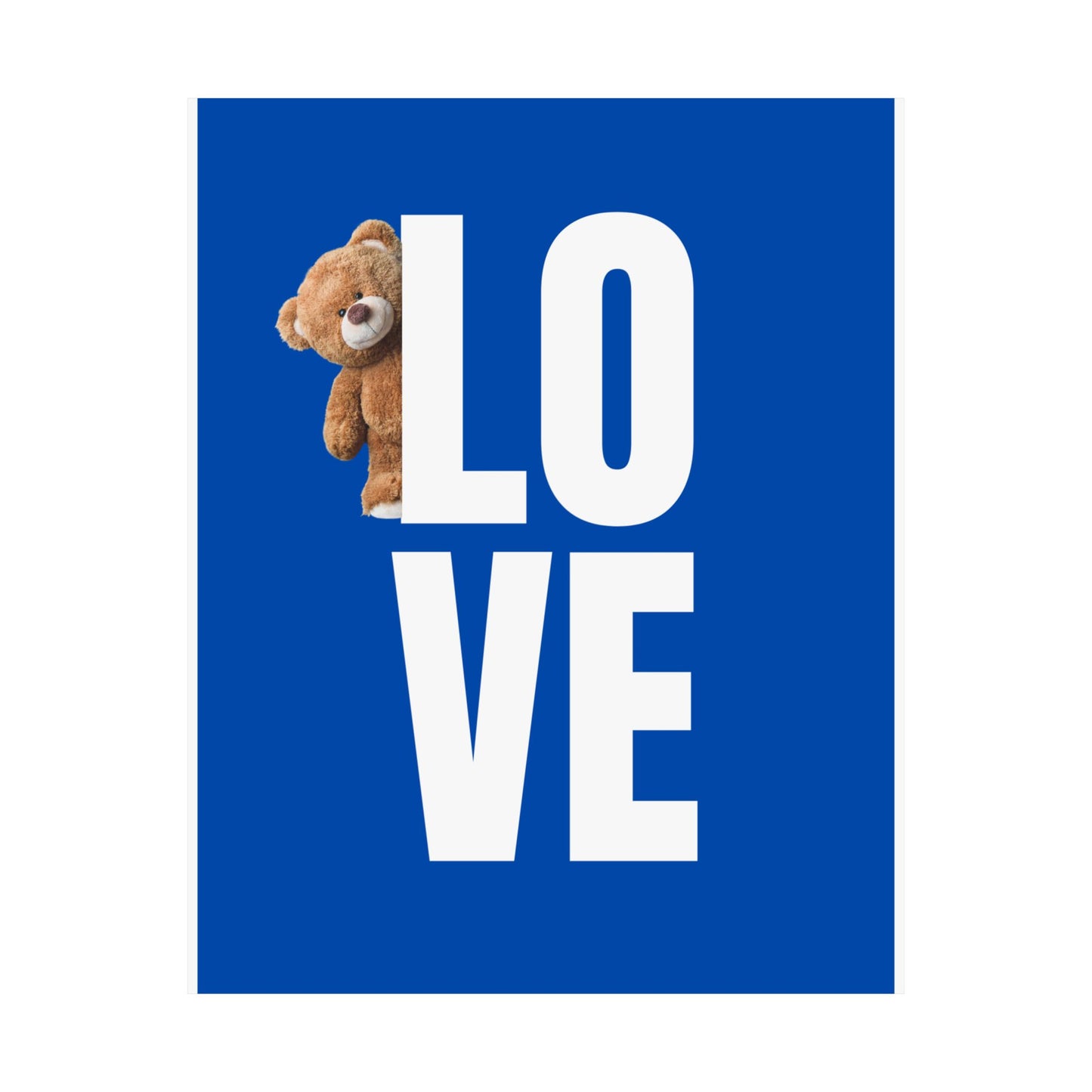 Love Bear Matte Vertical Poster - Cute Wall Art for Home Decor