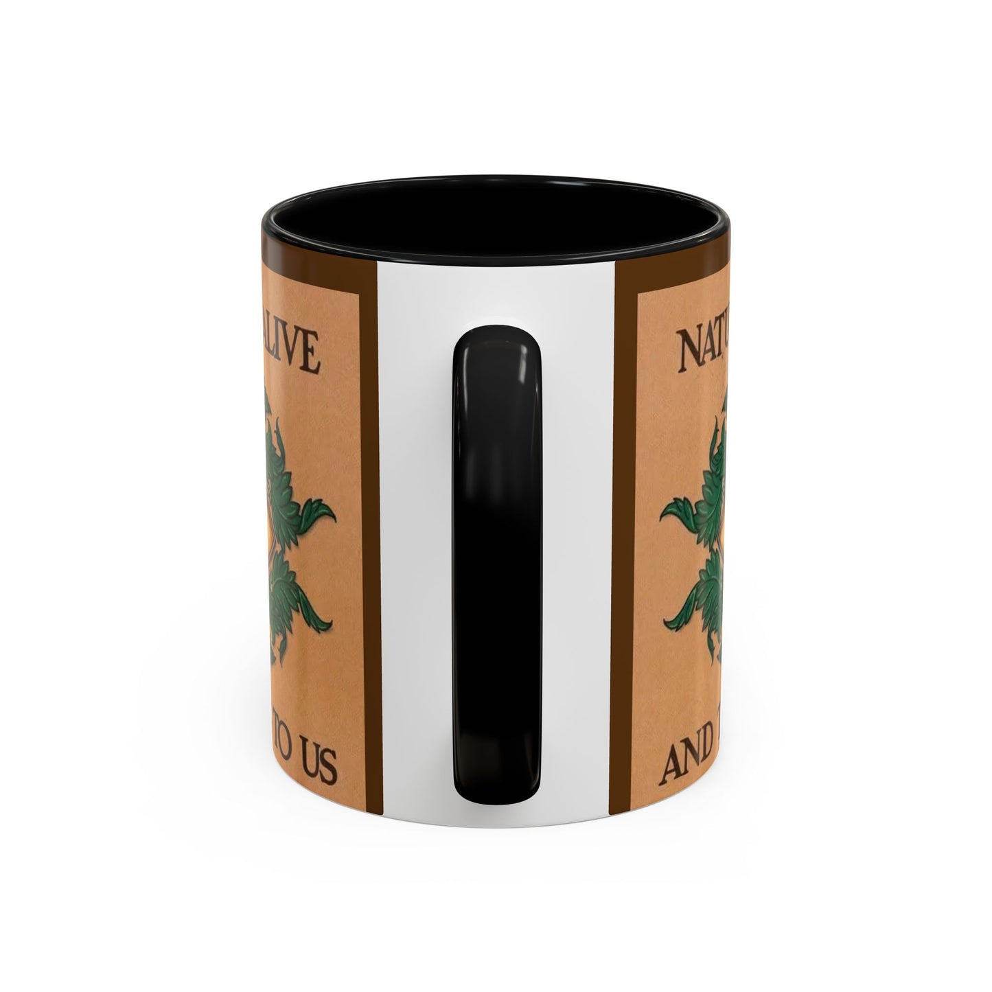 Nature-Inspired Accent Coffee Mug, Eco-Friendly Gift, Eye-Catching Design, Perfect for Nature Lovers, Meditation, Self-Care