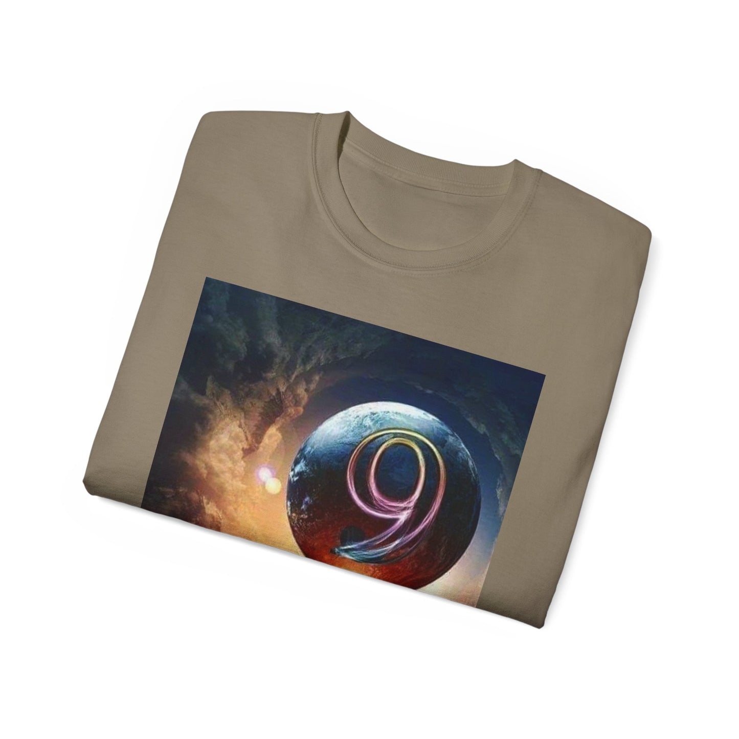 Cosmic 9 Graphic Tee, Unisex Earth Universe Cotton Shirt, Perfect for Space Lovers, Gift for Birthdays, Casual Wear, Sci-Fi Apparel