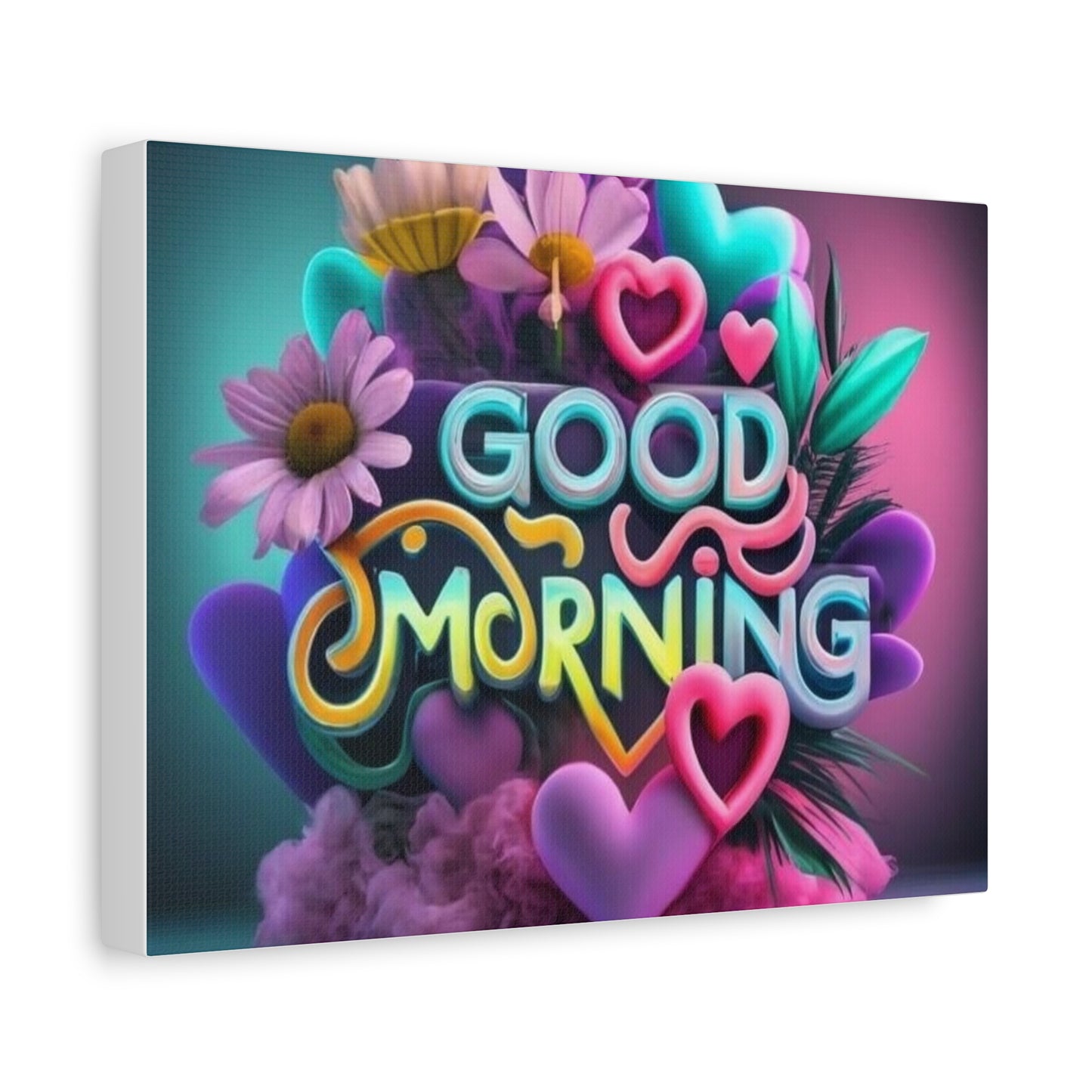 Good Morning Floral Canvas Wall Art - Vibrant Home Decor