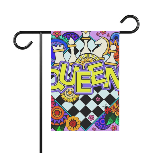 Colorful Garden Queen Banner - Vibrant Outdoor Decor for Chess Lovers