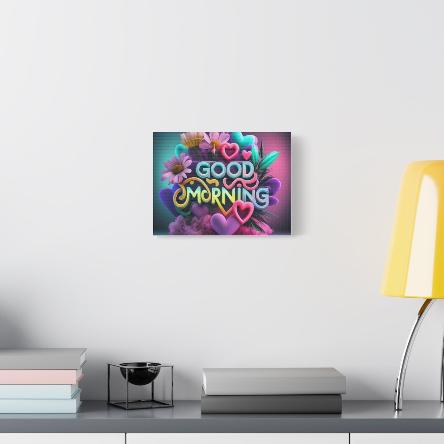 Good Morning Floral Canvas Wall Art - Vibrant Home Decor