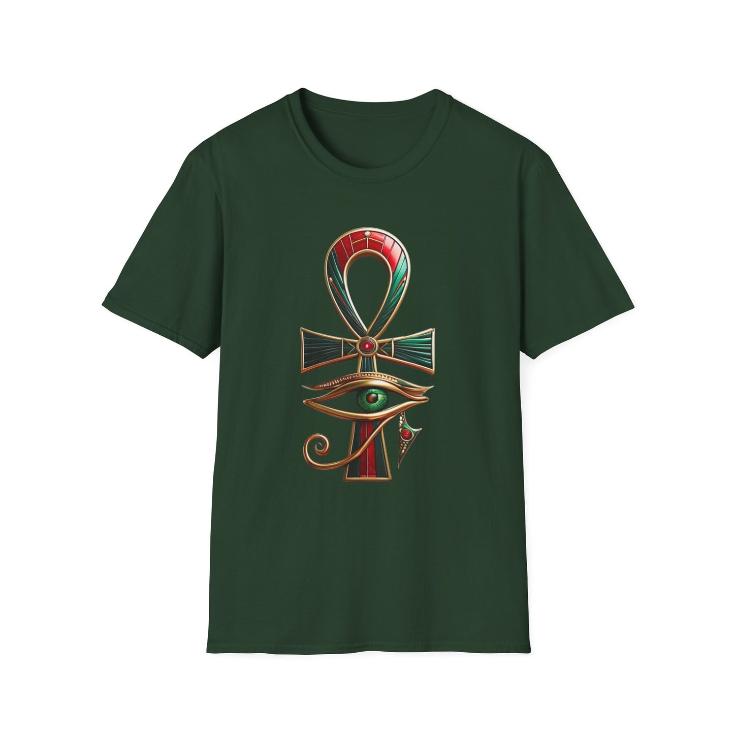 Egyptian Ankh Graphic T-Shirt, Unisex Tee, Bohemian Style Shirt, Gift for Him, Her, Spiritual Fashion, Festival Wear