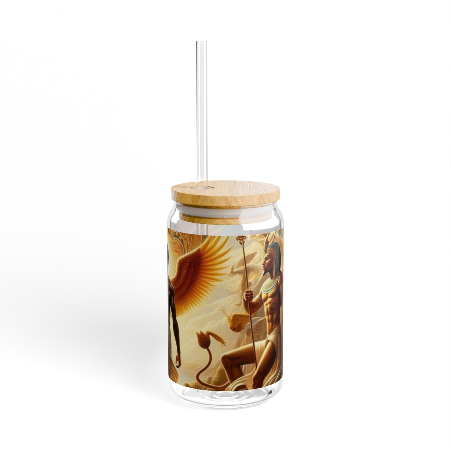 Inspirational Sipper Glass - 16oz with Artistic Design