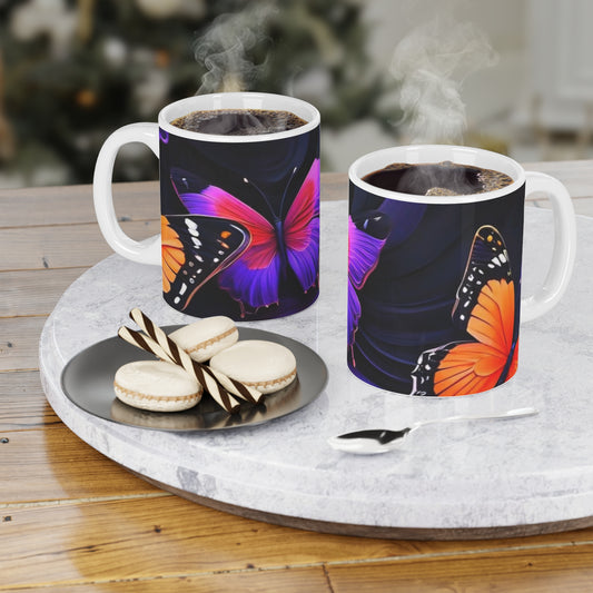 Colorful Butterfly Ceramic Mug - 11oz/15oz/20oz - Perfect for Nature Lovers