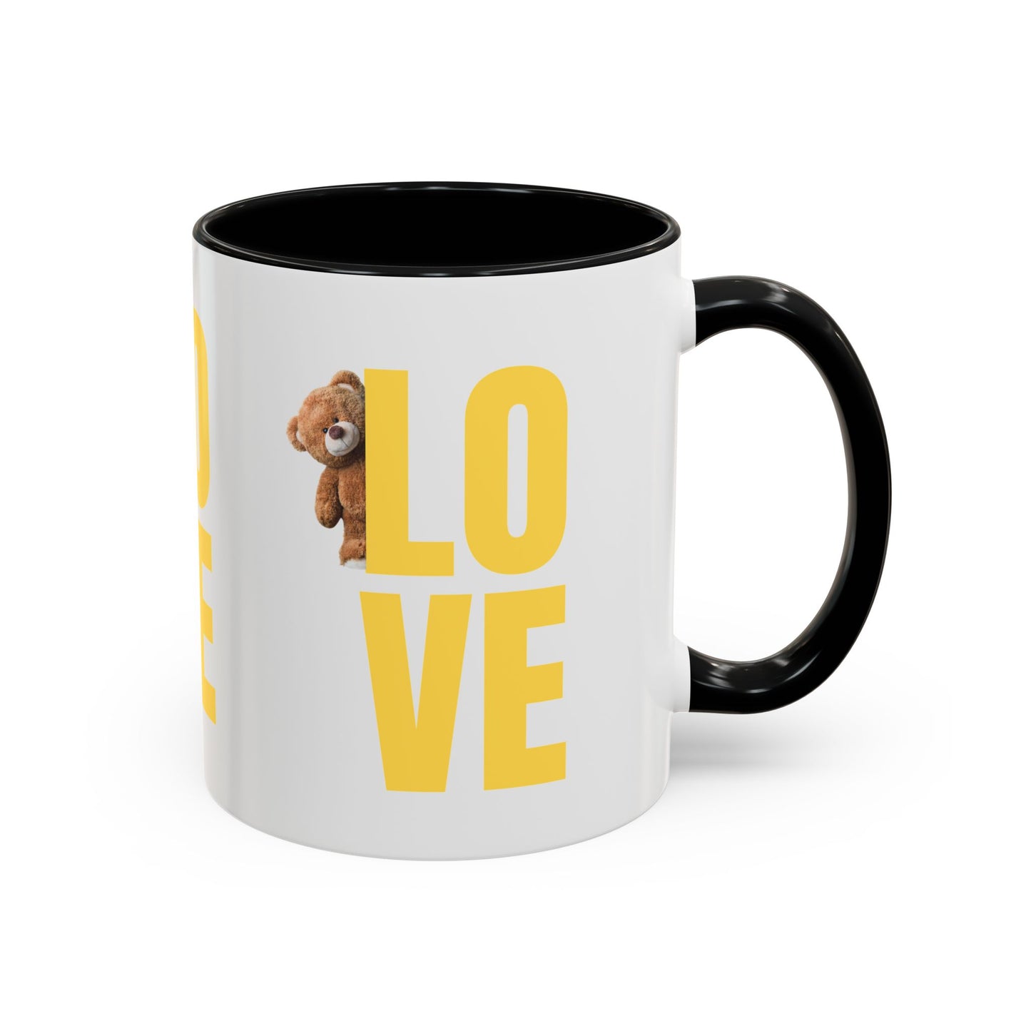 Love Bear Accent Coffee Mug - Perfect for Gifting on Holidays and Celebrations