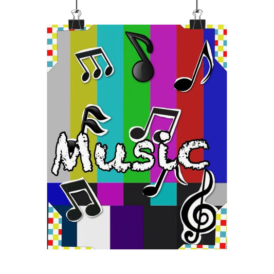 Colorful Music Matte Vertical Poster - Perfect for Music Lovers and Home Decor