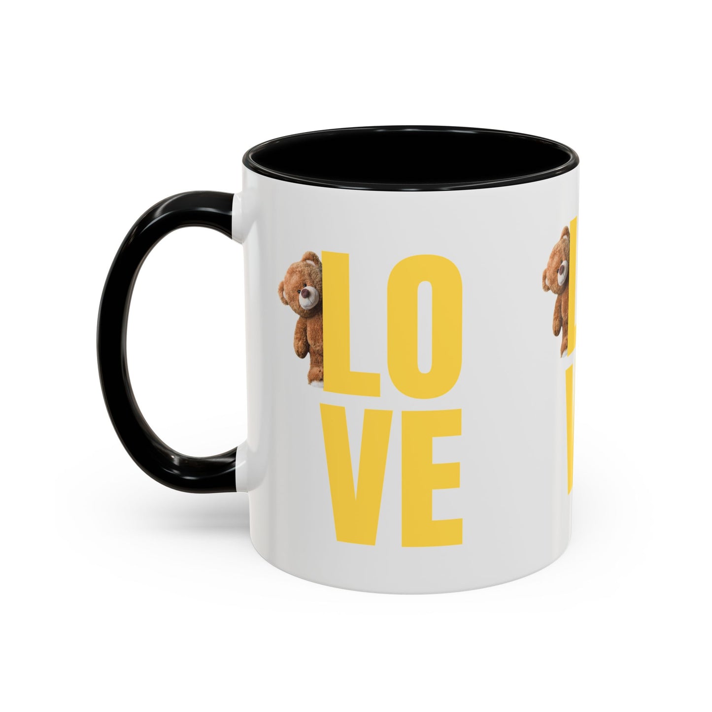 Love Bear Accent Coffee Mug - Perfect for Gifting on Holidays and Celebrations