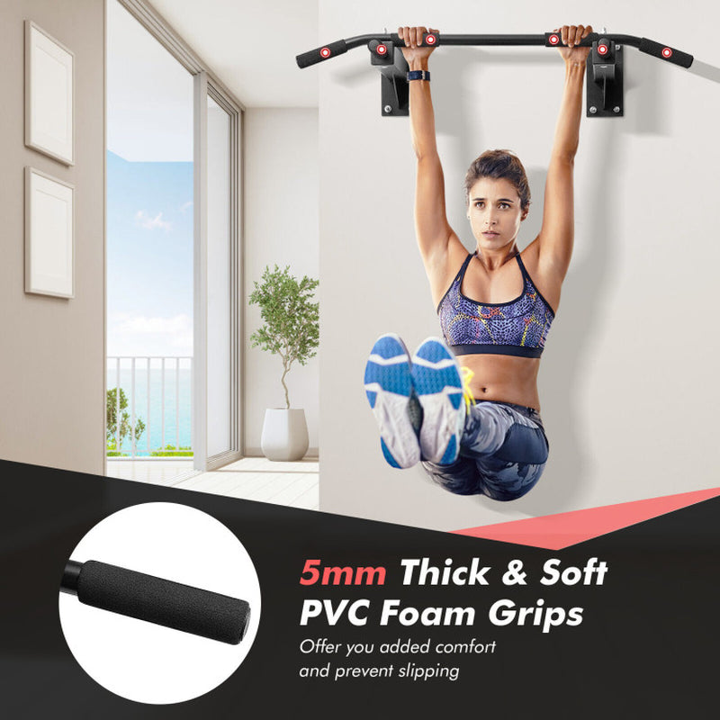 Wall Mounted Multi-Grip Pull up Bar with Foam Handgrips